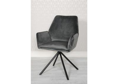 Chair Velvet with Sides  GREY